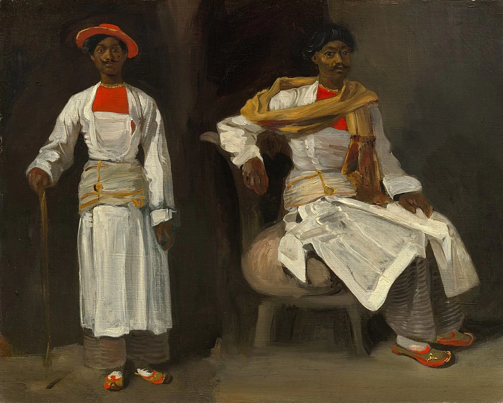 Due studi di un indiano di Calcutta, seduto e in piedi - National Gallery of Art, Washington